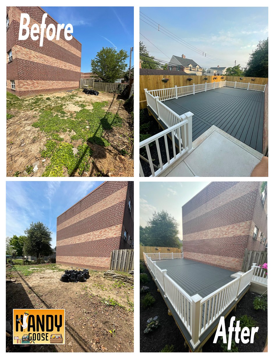 Deck Construction Before and After