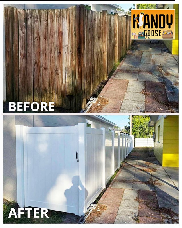 Fence Installation Before and After