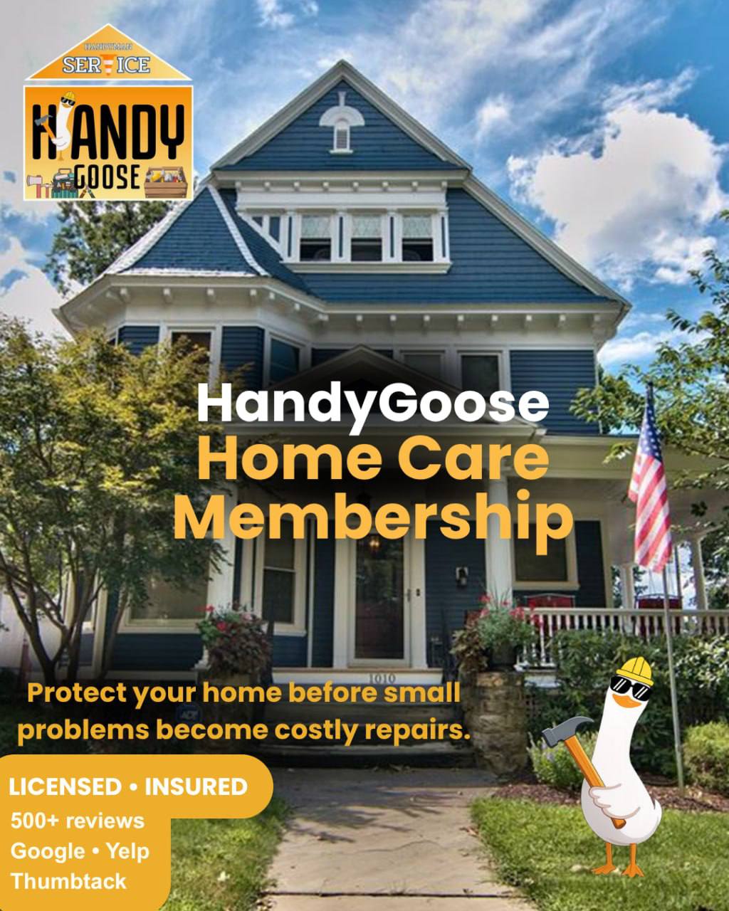 HandyGoose Home Care Membership — protect your home before small problems become costly repairs